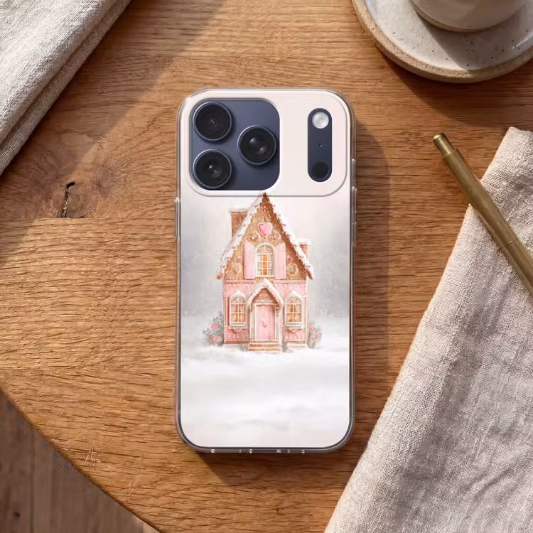 Huisje - Suiker - Pastel Telefoonhoesje iPhone 17 Pro klein -sfeer1