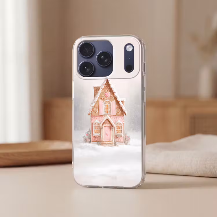 Huisje - Suiker - Pastel Telefoonhoesje iPhone 17 Pro klein -sfeer2