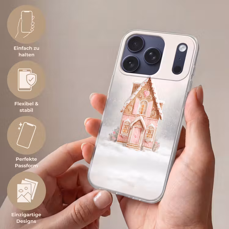 Huisje - Suiker - Pastel Telefoonhoesje iPhone 17 Pro klein -sfeer3_DE