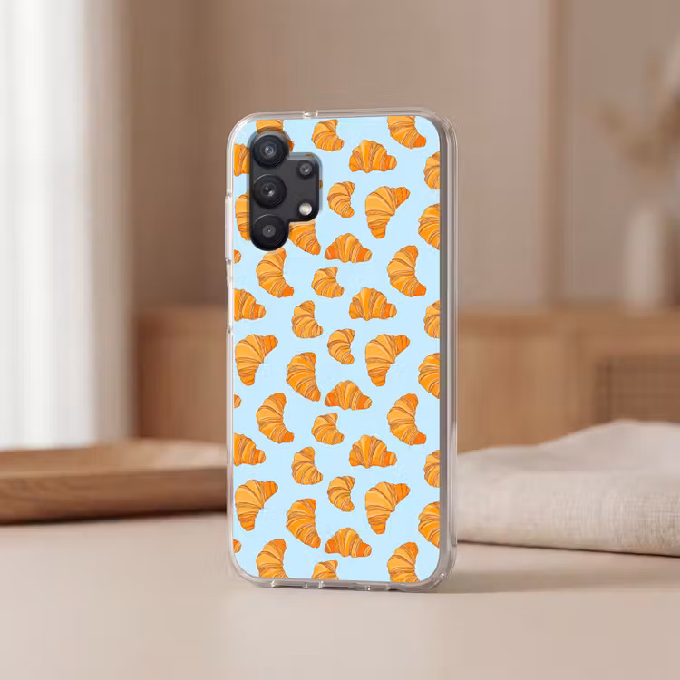 Croissant - Speels - Blauw Telefoonhoesje Samsung Galaxy A32 5G klein 346 -sfeer2