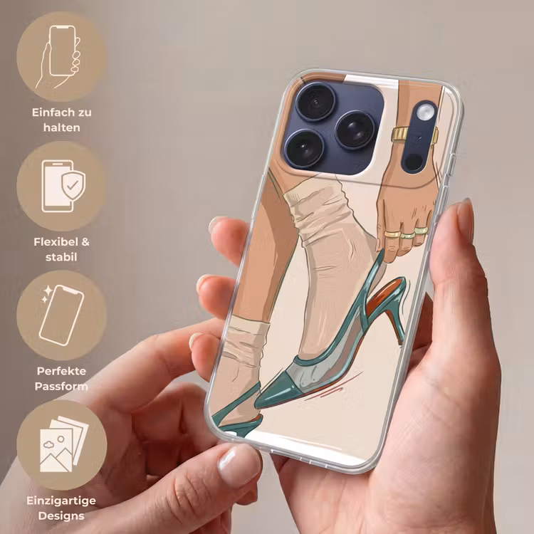 Vrouw - Schoen - Mode - Lifestyle - Groen Telefoonhoesje iPhone 17 Pro klein -sfeer3_DE