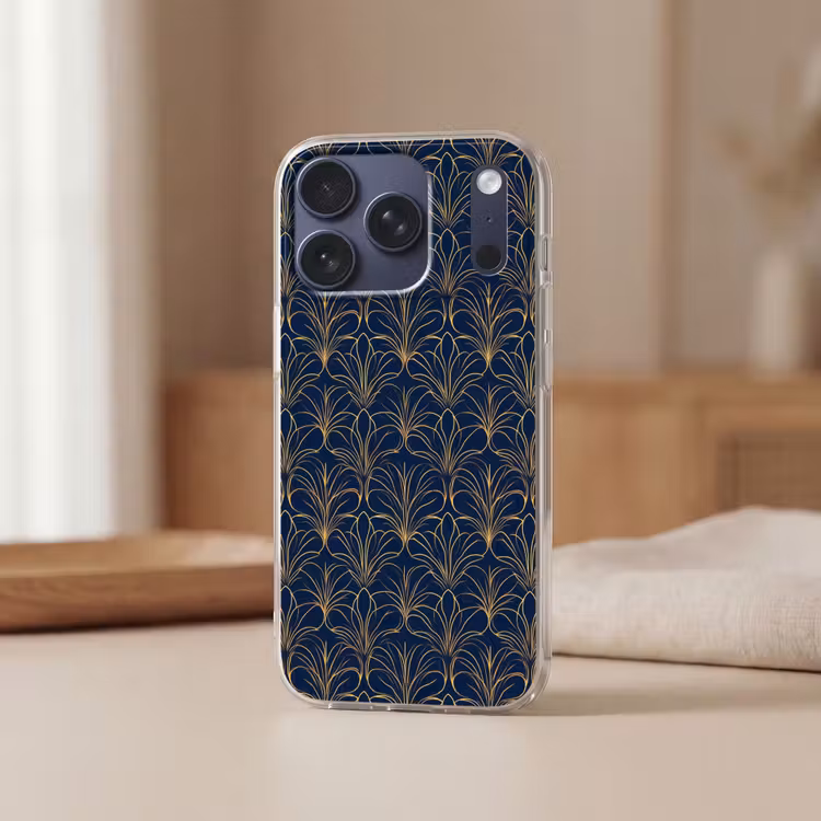 Deco - Waaier - Blauw Telefoonhoesje iPhone 17 Pro klein 878 -sfeer2