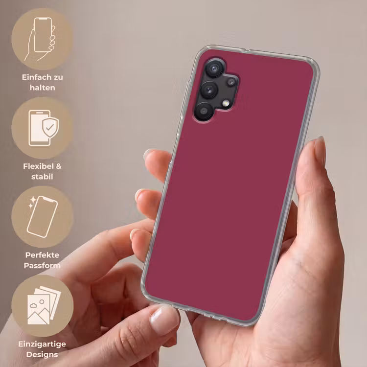 Deep - Rasberry - Rood Telefoonhoesje Samsung Galaxy A32 5G klein 346 -sfeer3_DE