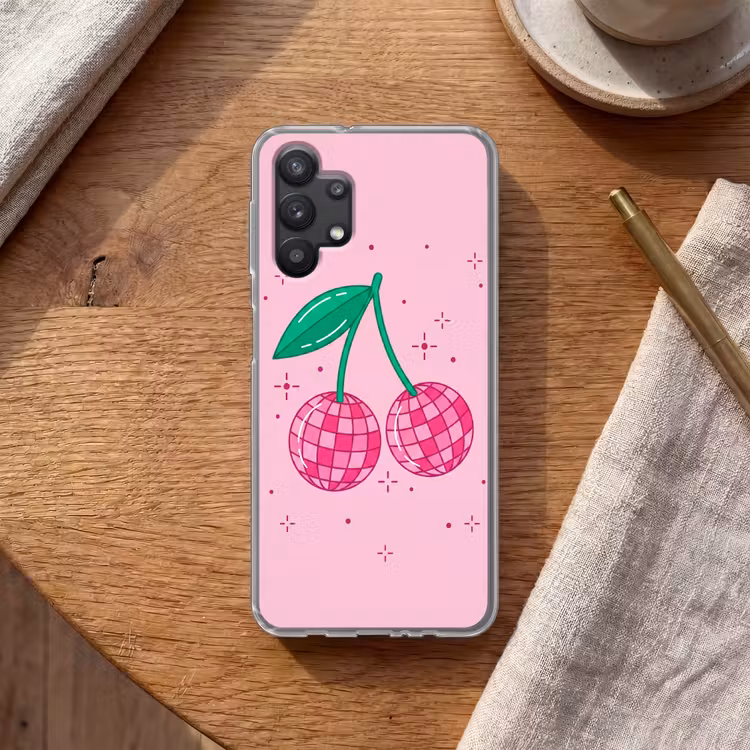 Decoratie - Disco-bal - Feest - Roze Telefoonhoesje Samsung Galaxy A32 5G klein -sfeer1