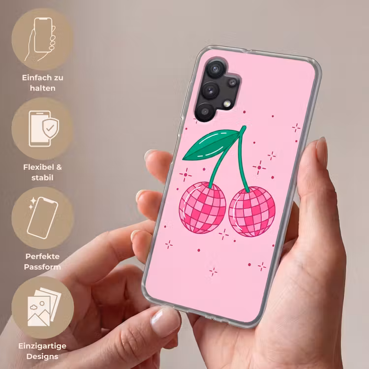 Decoratie - Disco-bal - Feest - Roze Telefoonhoesje Samsung Galaxy A32 5G klein -sfeer3_DE