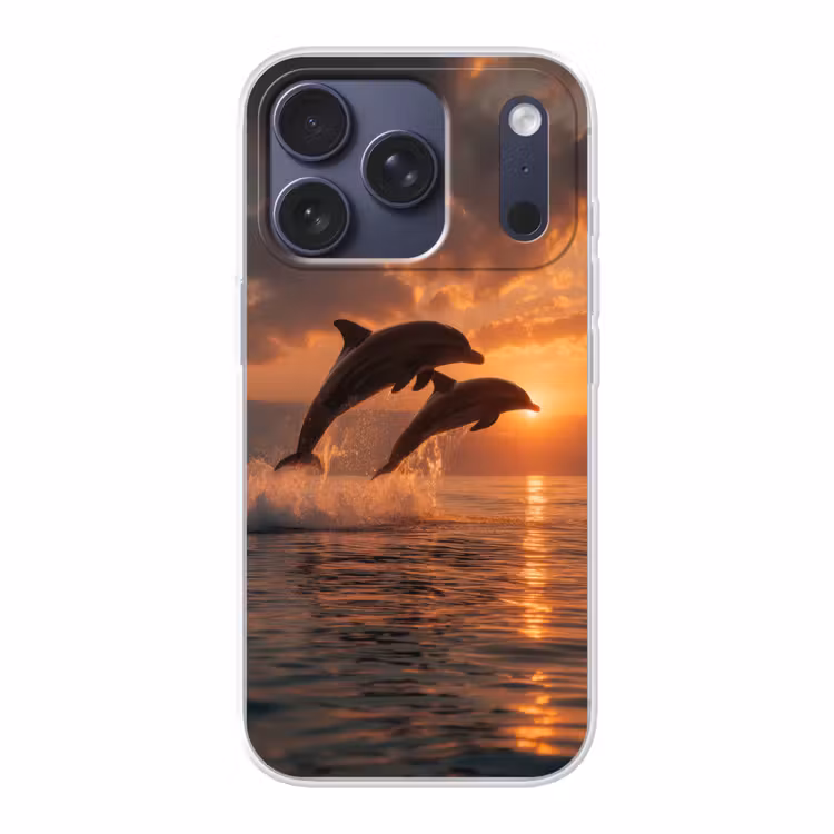 Dolfijnen - Zee - Realistisch Telefoonhoesje iPhone 17 Pro klein -3d