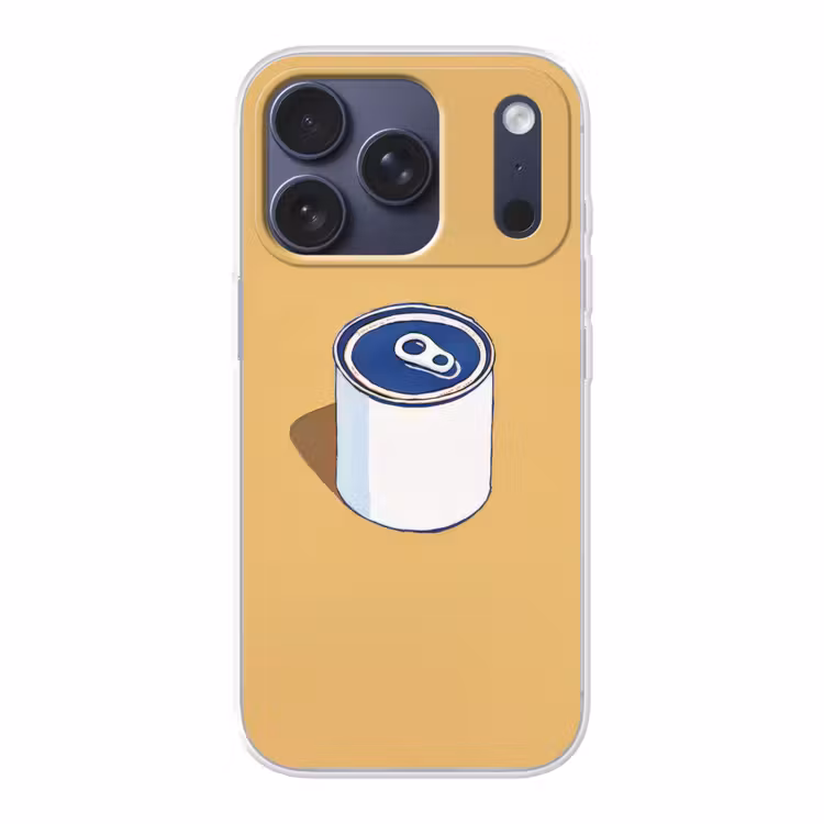 Blikje - Minimalistisch - Blauw - Illustratie Telefoonhoesje iPhone 17 Pro klein -3d