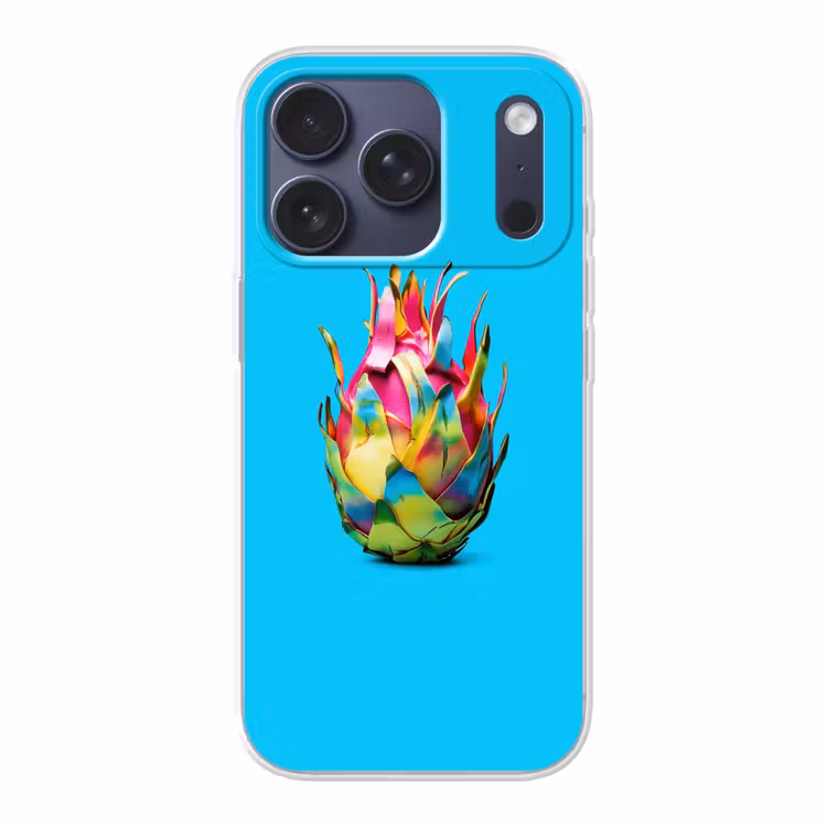 Drakenfruit - Blauw - Levendig Telefoonhoesje iPhone 17 Pro klein -3d