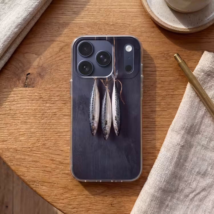 Handyhülle - Drei Fische – Seil - Drie vissen - Touw Telefoonhoesje iPhone 17 Pro klein