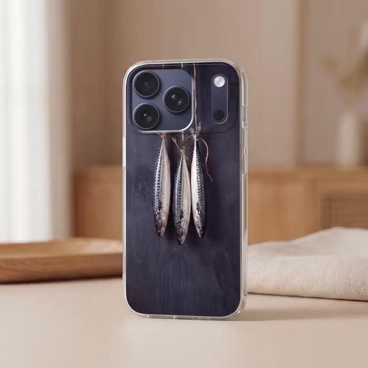 Handyhülle - Drei Fische – Seil - Drie vissen - Touw Telefoonhoesje iPhone 17 Pro klein