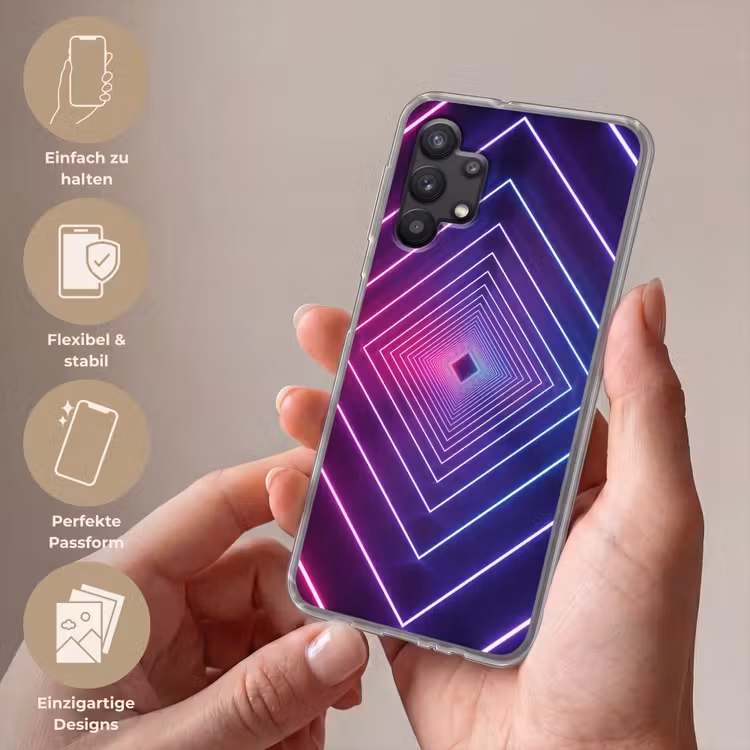 Driedimensionaal - Tunnel - Ruimte Telefoonhoesje Samsung Galaxy A32 5G klein -sfeer3_DE