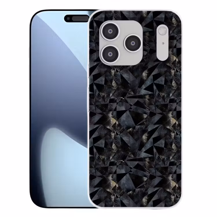 Driehoeken - Abstract - Donker Telefoonhoesje iPhone 17 Pro klein 878 -3d