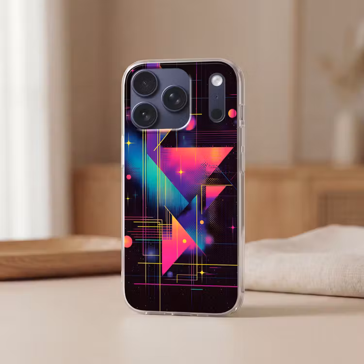 Driehoeken - Cirkels - Abstract - Sterren Telefoonhoesje iPhone 17 Pro klein -sfeer2
