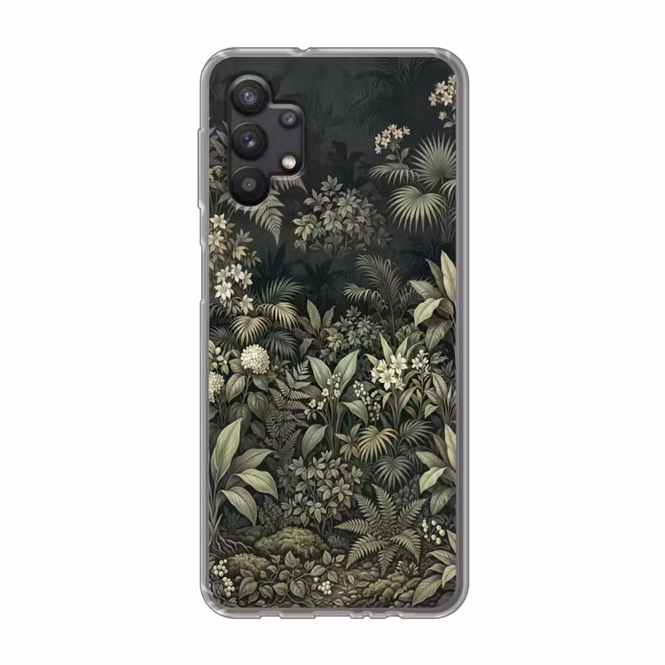 Jungle - Bladeren - Botanisch - Groen Telefoonhoesje Samsung Galaxy A32 5G klein -3d