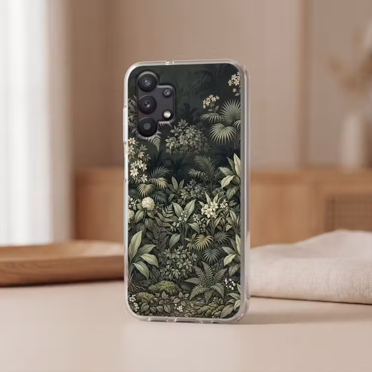 Jungle - Bladeren - Botanisch - Groen Telefoonhoesje Samsung Galaxy A32 5G klein -sfeer2