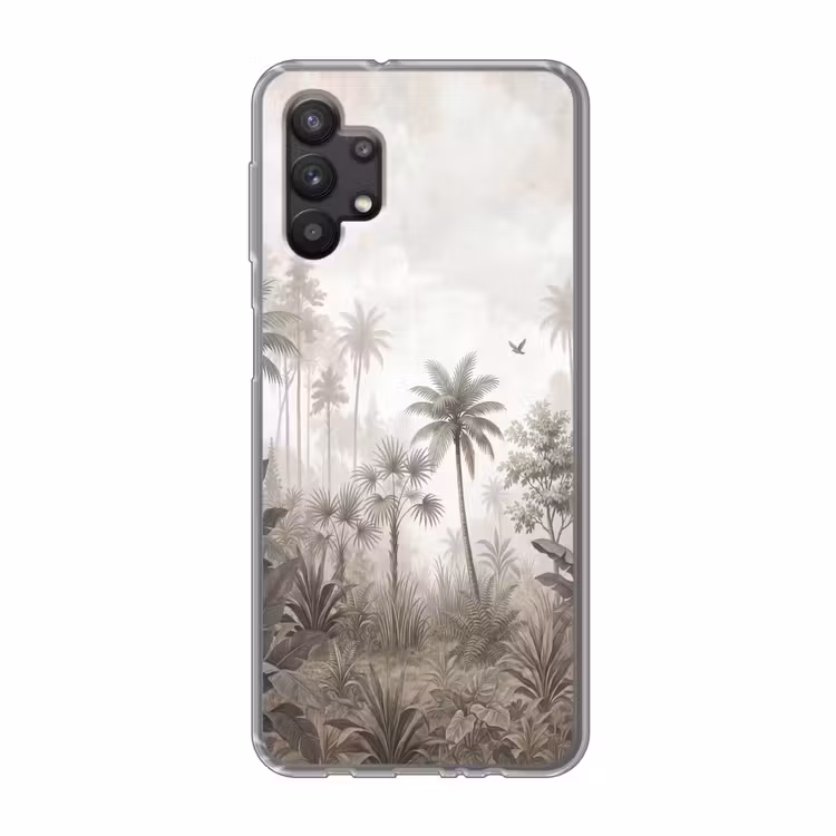 Jungle - Palmbomen - Natuur Telefoonhoesje Samsung Galaxy A32 5G klein -3d