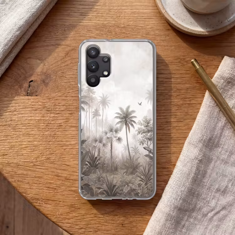Jungle - Palmbomen - Natuur Telefoonhoesje Samsung Galaxy A32 5G klein -sfeer1