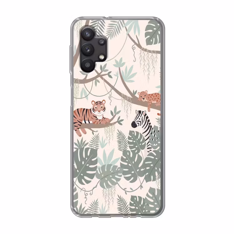 Jungle - Rustiek - Pastel Telefoonhoesje Samsung Galaxy A32 5G klein -3d