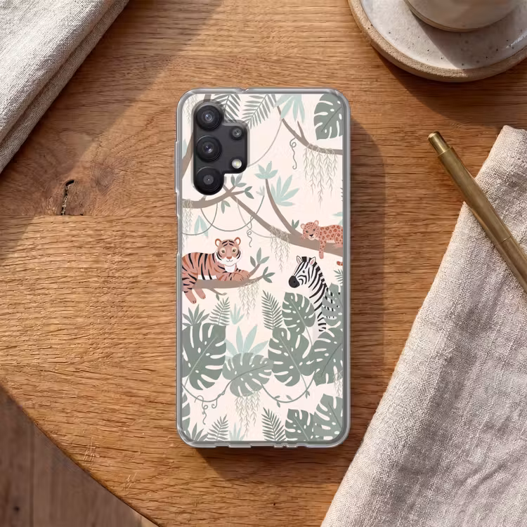 Jungle - Rustiek - Pastel Telefoonhoesje Samsung Galaxy A32 5G klein -sfeer1