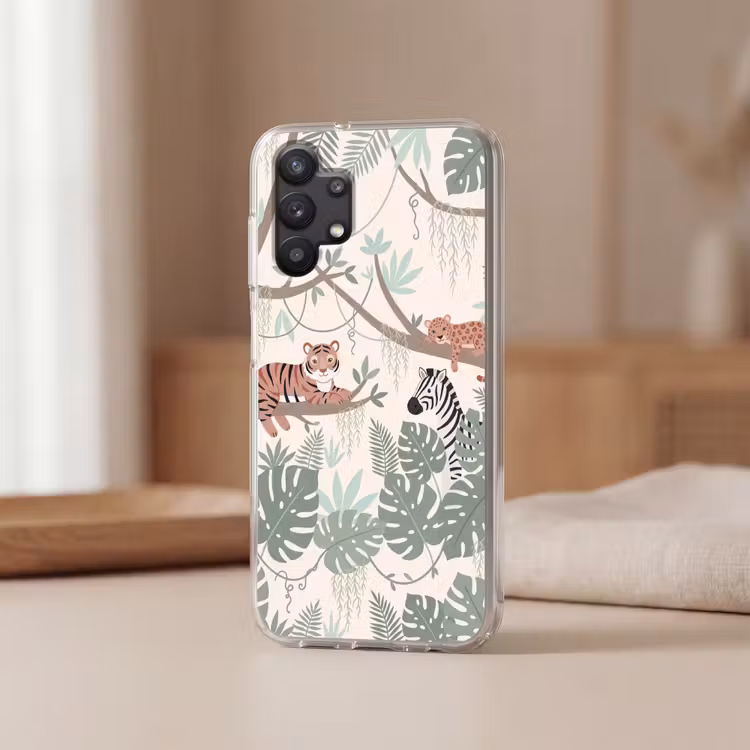 Jungle - Rustiek - Pastel Telefoonhoesje Samsung Galaxy A32 5G klein -sfeer2