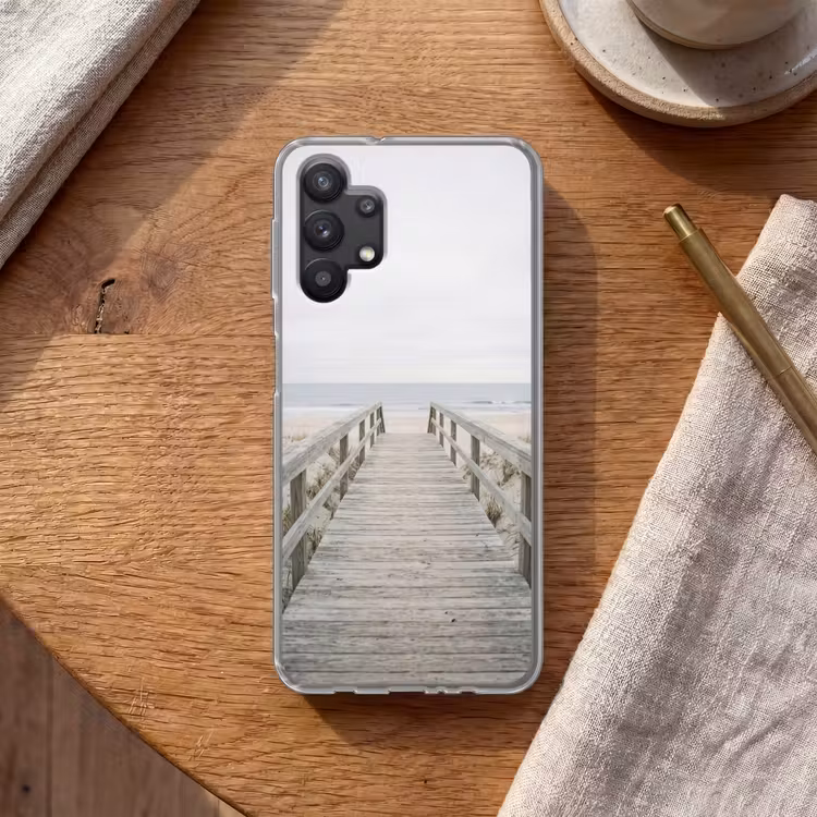 Duinen - Vlonder - Oceaan Telefoonhoesje Samsung Galaxy A32 5G klein -sfeer1