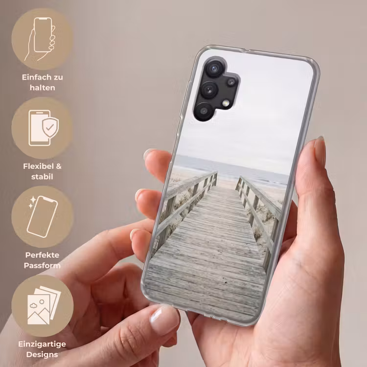 Duinen - Vlonder - Oceaan Telefoonhoesje Samsung Galaxy A32 5G klein -sfeer3_DE