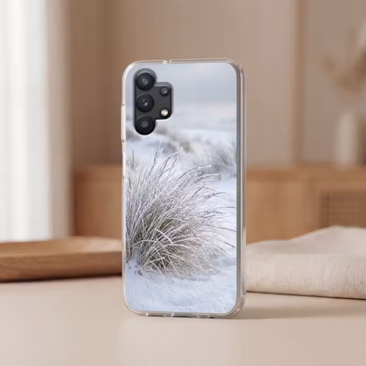 Duinen - Sneeuw - Strand - Winter - Serene Telefoonhoesje Samsung Galaxy A32 5G klein -sfeer2