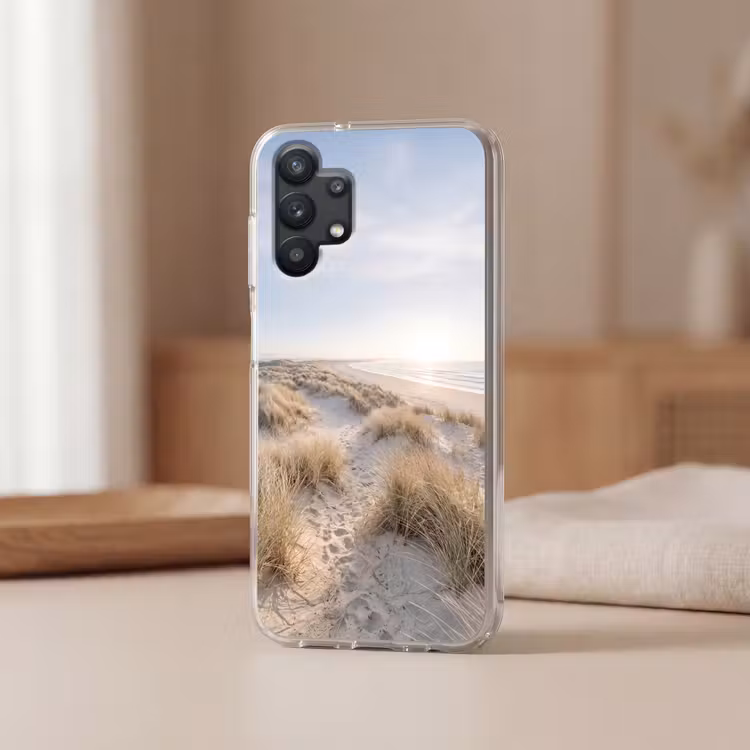 Duinen - Strand - Beige Telefoonhoesje Samsung Galaxy A32 5G klein -sfeer2