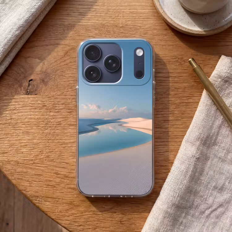 Duinen - Waterplas - Oneindige rust Telefoonhoesje iPhone 17 Pro klein -sfeer1