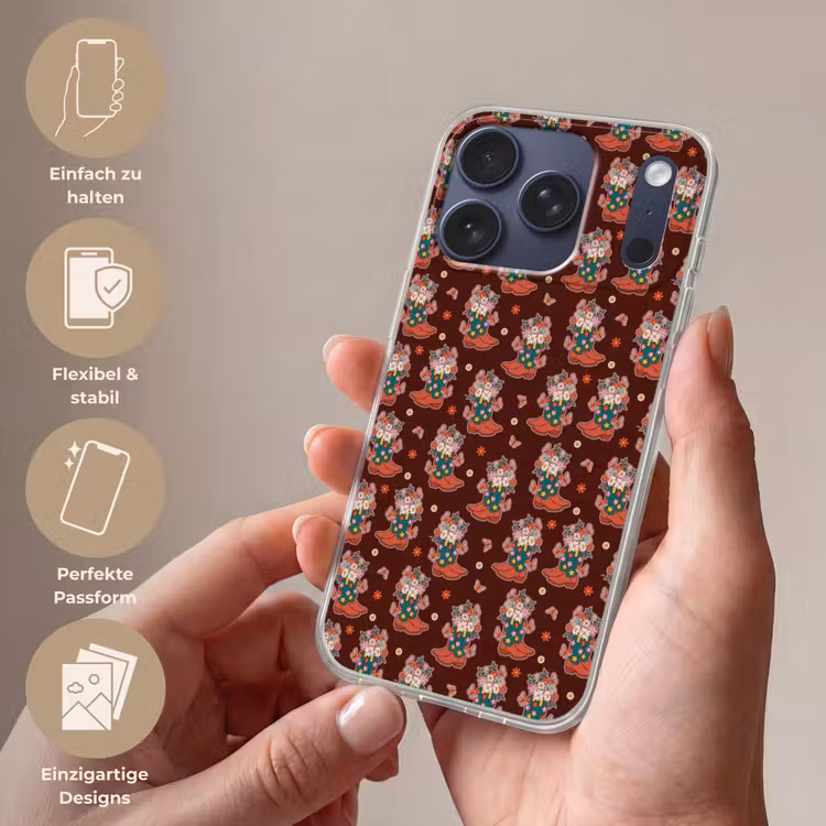 Donker - Cowboy - Laars - Patroon Telefoonhoesje iPhone 17 Pro klein 878 -sfeer3_DE