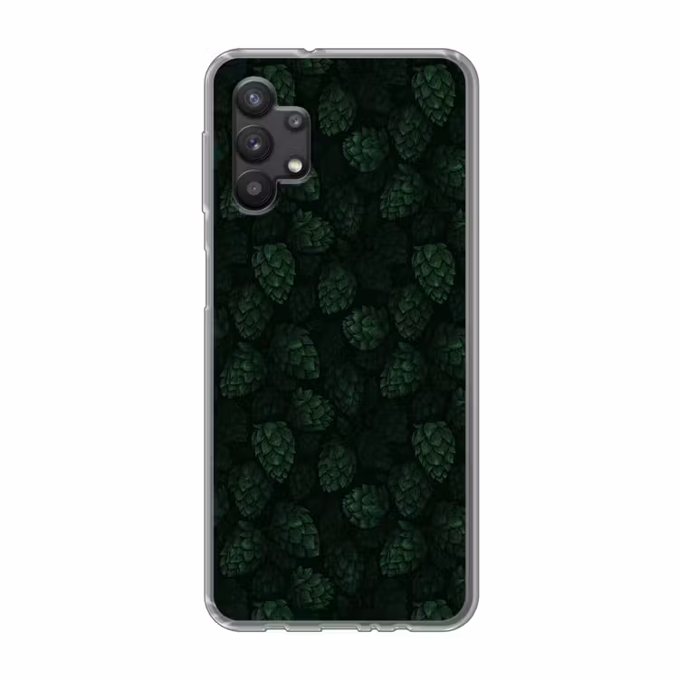 Donker - Groen - Hopbellen - Botanisch - Illustratie Telefoonhoesje Samsung Galaxy A32 5G klein 346 -3d