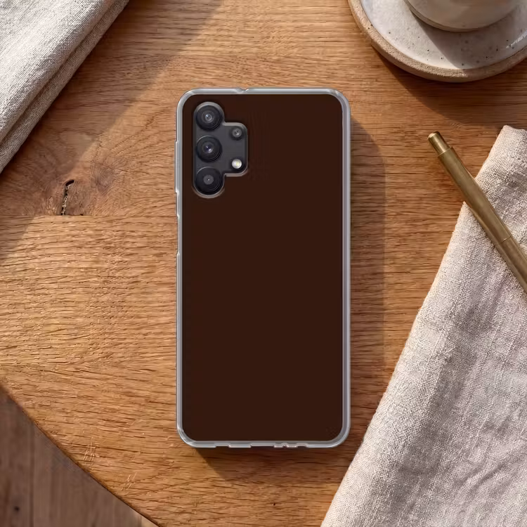 Dark - Chocolate - Bruin Telefoonhoesje Samsung Galaxy A32 5G klein 346 -sfeer1