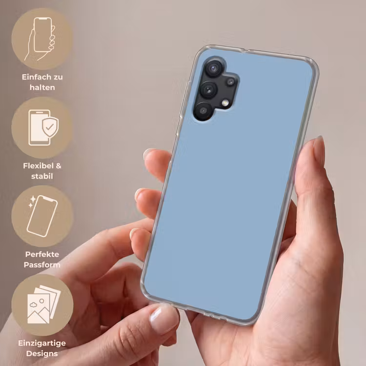 Dusty - Denim - Blauw Telefoonhoesje Samsung Galaxy A32 5G klein 346 -sfeer3_DE