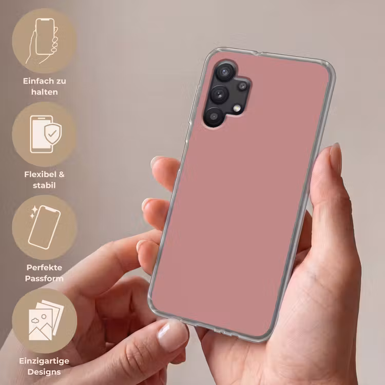 Dusty - Rose - Roze Telefoonhoesje Samsung Galaxy A32 5G klein 346 -sfeer3_DE