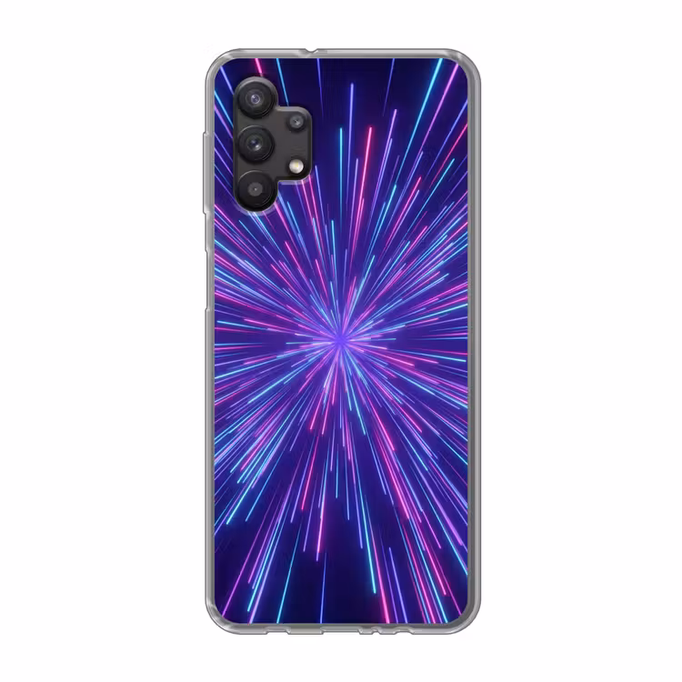 Dynamisch - Ruimte - Kleurrijk Telefoonhoesje Samsung Galaxy A32 5G klein -3d