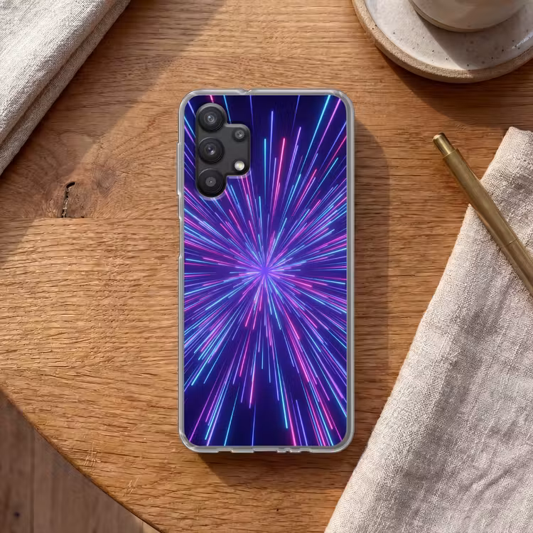 Dynamisch - Ruimte - Kleurrijk Telefoonhoesje Samsung Galaxy A32 5G klein -sfeer1