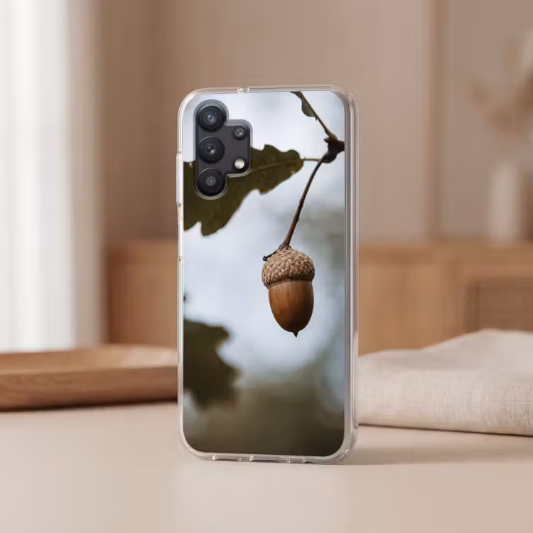 Eikel - Eikenblad - Bos - Herfst - Natuur Telefoonhoesje Samsung Galaxy A32 5G klein -sfeer2