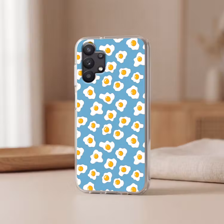 Eieren - Dooiers - Blauw Telefoonhoesje Samsung Galaxy A32 5G klein 346 -sfeer2