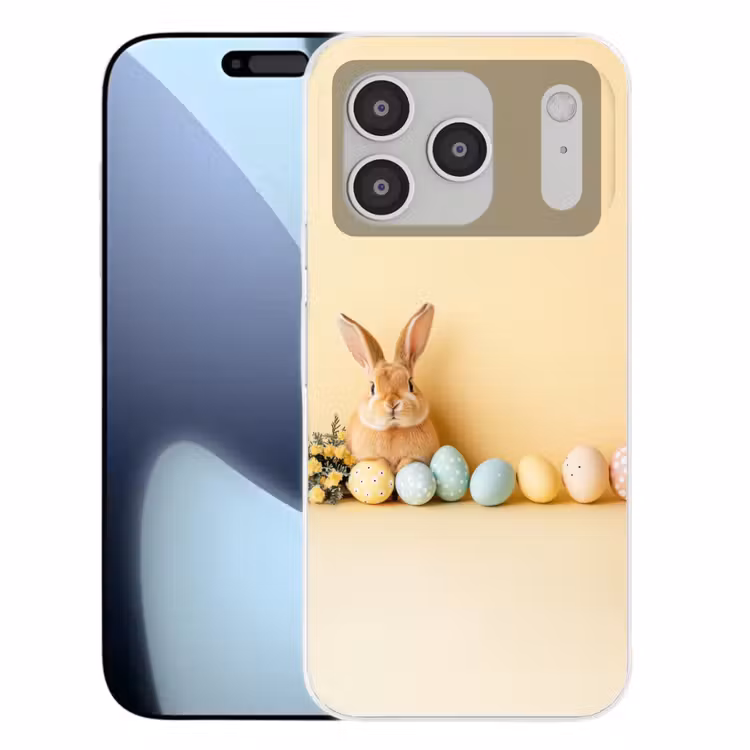 Eieren - Konijn - Pasteltinten Telefoonhoesje iPhone 17 Pro klein -3d