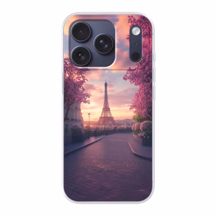 Eiffeltoren - Parijs - Roze Telefoonhoesje iPhone 17 Pro klein -3d