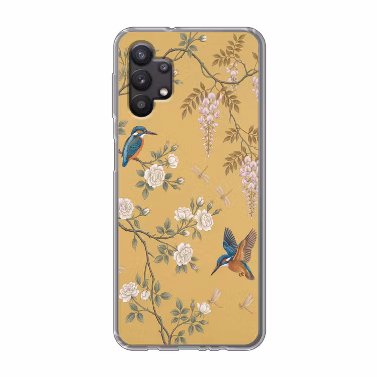 IJsvogels - Bloesem - Geel Telefoonhoesje Samsung Galaxy A32 5G klein -3d