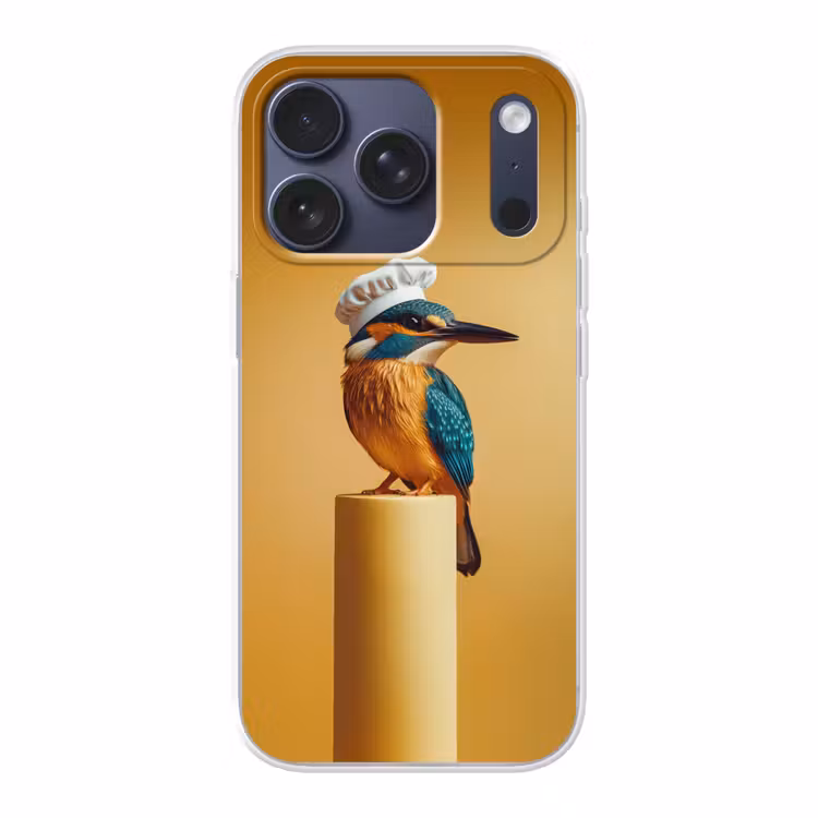 Ijsvogel - Pilaar - Koksmuts - Vogel Telefoonhoesje iPhone 17 Pro klein -3d