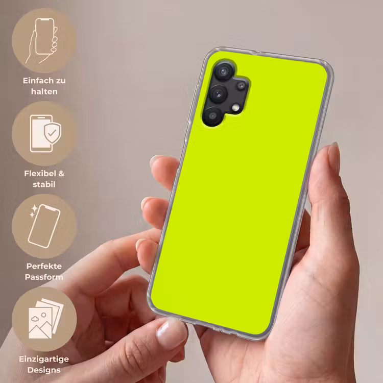 Electric - Lemon - Geel Telefoonhoesje Samsung Galaxy A32 5G klein 346 -sfeer3_DE