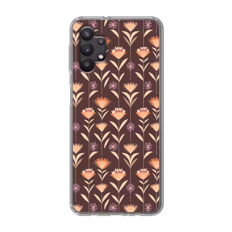 Elegant - Retro - Bruin Telefoonhoesje Samsung Galaxy A32 5G klein 346 -3d
