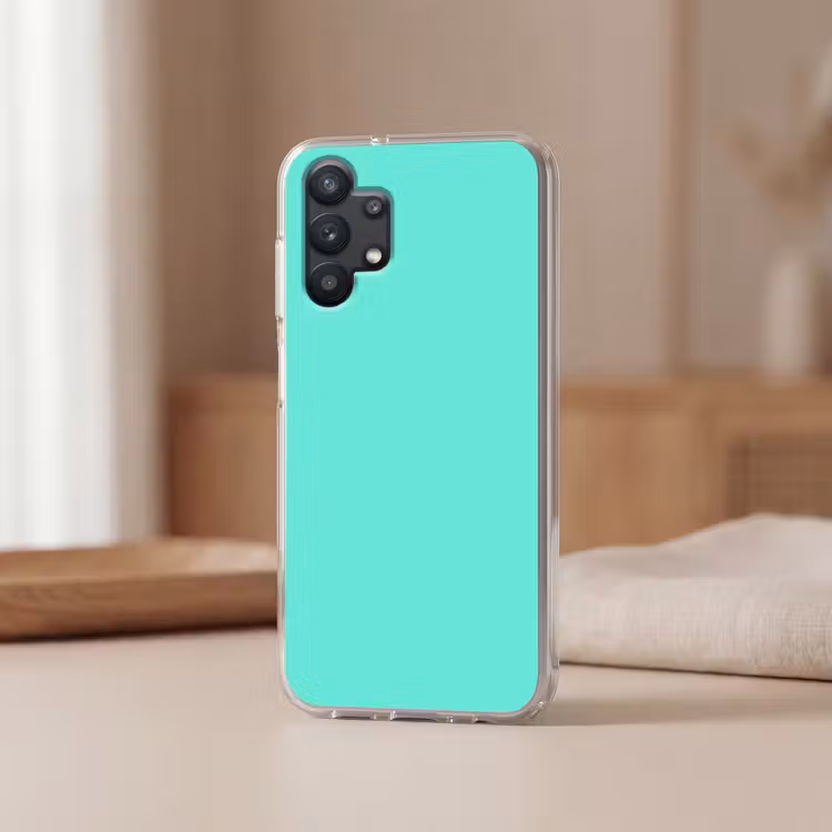 Electric - Cyan - Turkoois Telefoonhoesje Samsung Galaxy A32 5G klein 346 -sfeer2