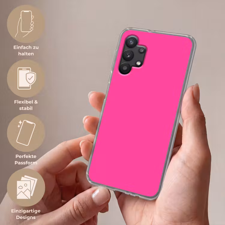 Electric - Magenta - Roze Telefoonhoesje Samsung Galaxy A32 5G klein 346 -sfeer3_DE