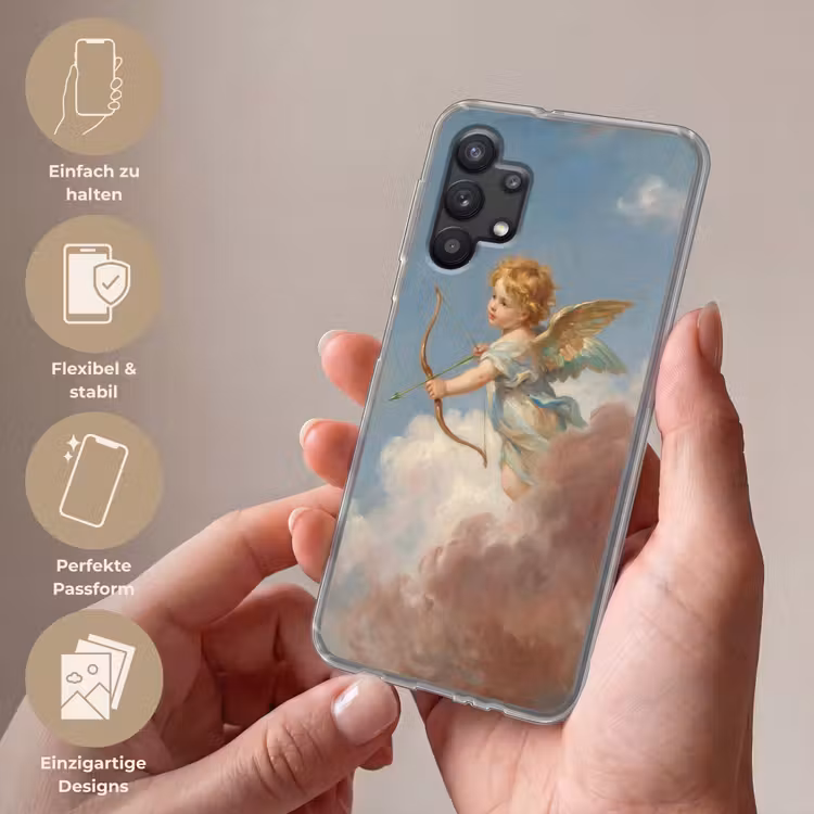 Engel - Pijl en boog - Mythologie - Klassiek Telefoonhoesje Samsung Galaxy A32 5G klein -sfeer3_DE