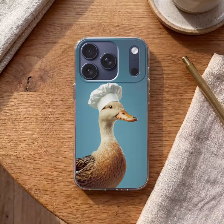 Eend - Koksmuts - Cute - Vogel Telefoonhoesje iPhone 17 Pro klein -sfeer1
