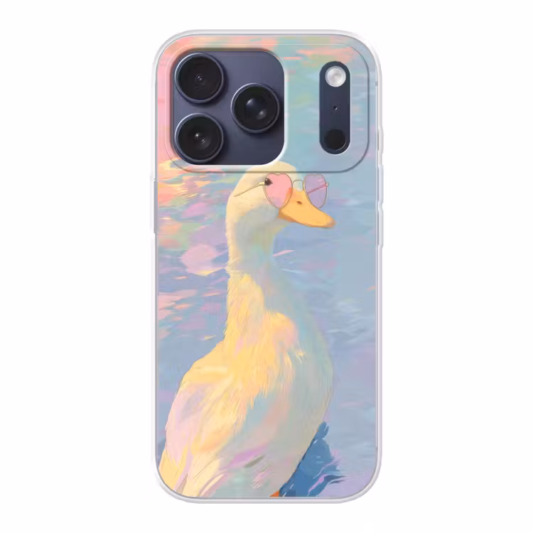 Eend - Zonnebril - Water Telefoonhoesje iPhone 17 Pro klein -3d