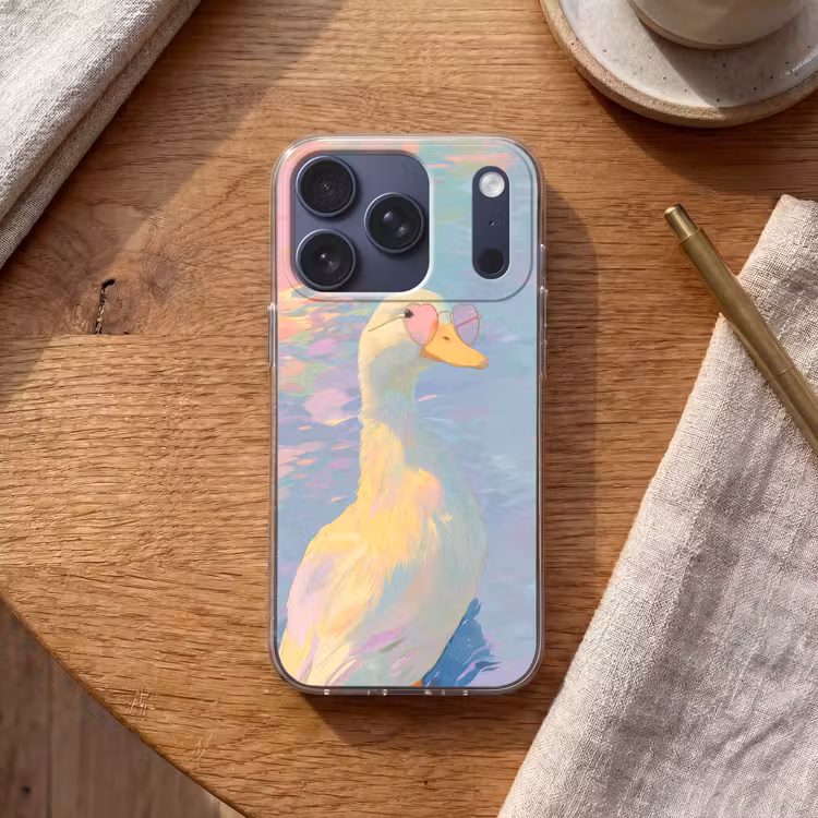 Eend - Zonnebril - Water Telefoonhoesje iPhone 17 Pro klein -sfeer1